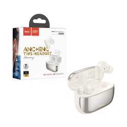 Auscultadores True Sem Fio Hoco EQ20 Rhyme ANC+ENC Branco Leitoso